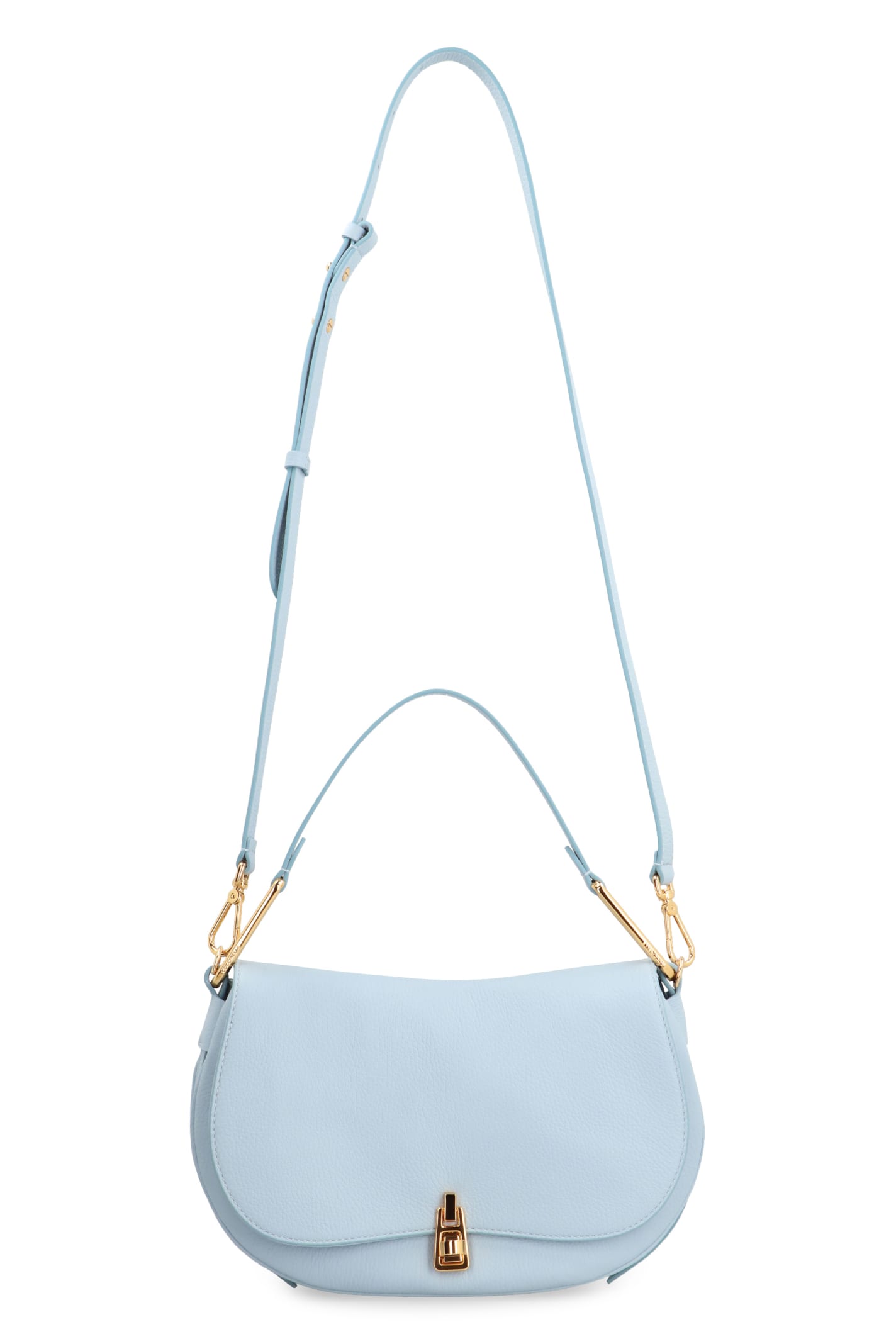 Shop Coccinelle Magie Soft Leather Handbag In Light Blue
