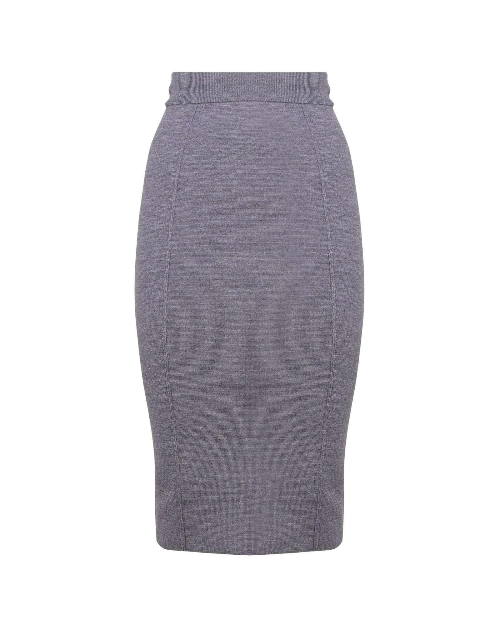 Shop Pinko Pencil Skirt In Grey