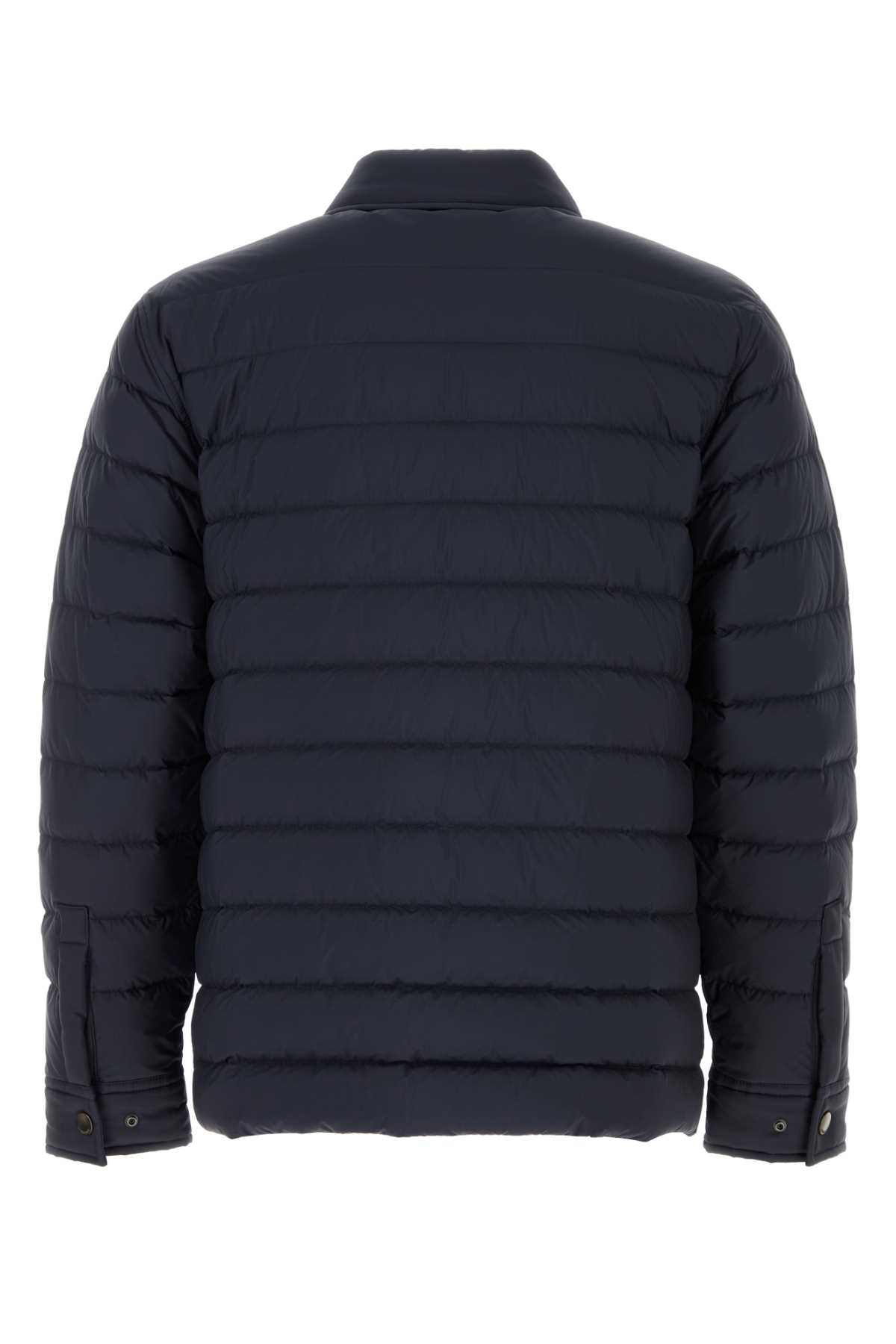 Burberry Padded Button-up Jacket In Blue