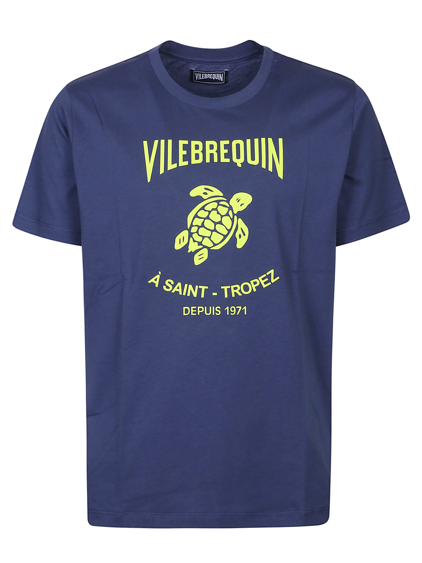 Vilebrequin Washed T-shirt In Blu Yatch