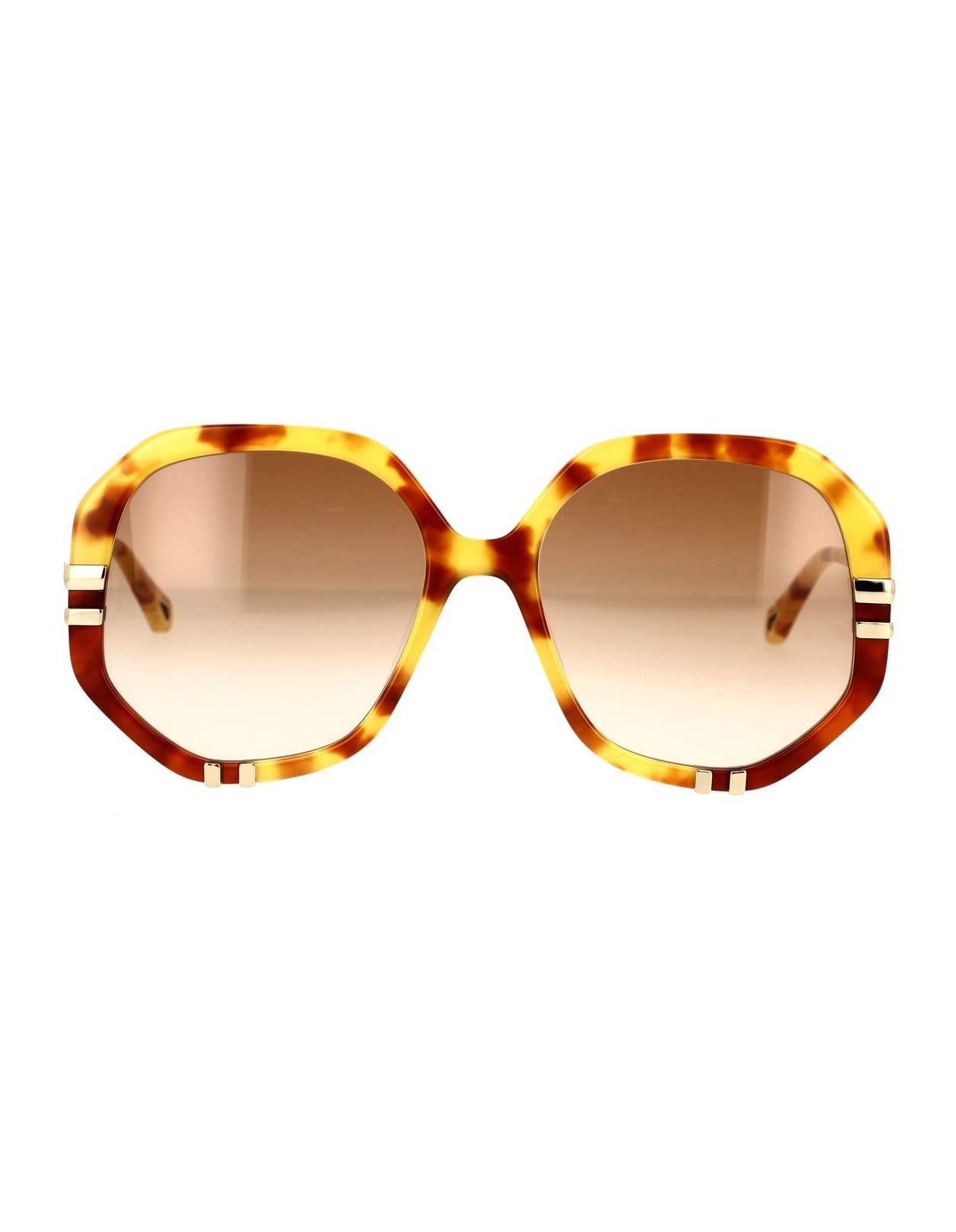 Shop Chloé Havana/brown West Sunglasses