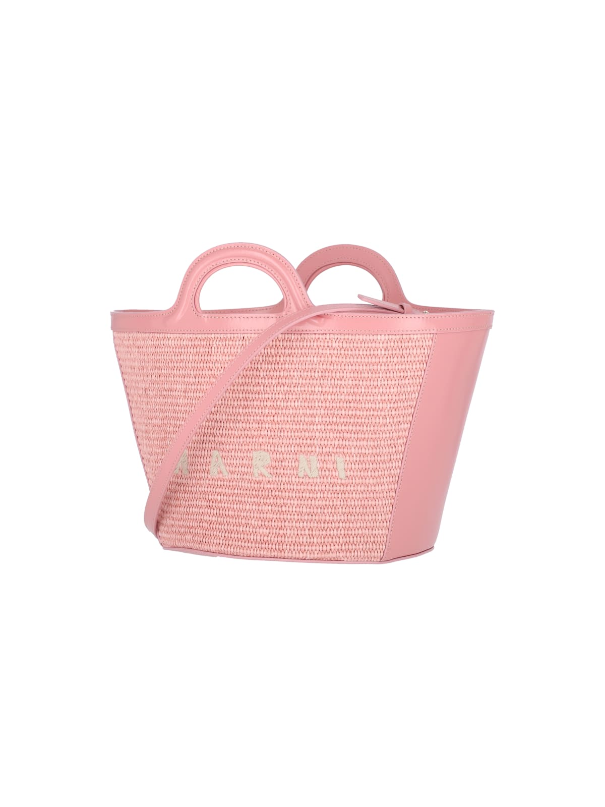 Shop Marni Tropicalia Small Tote Bag In Pink