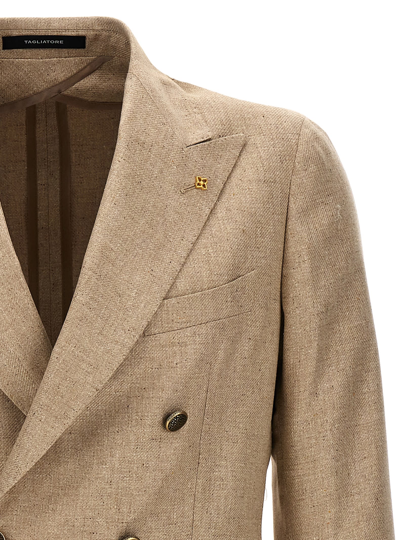 Shop Tagliatore Montecarlo Blazer In Beige