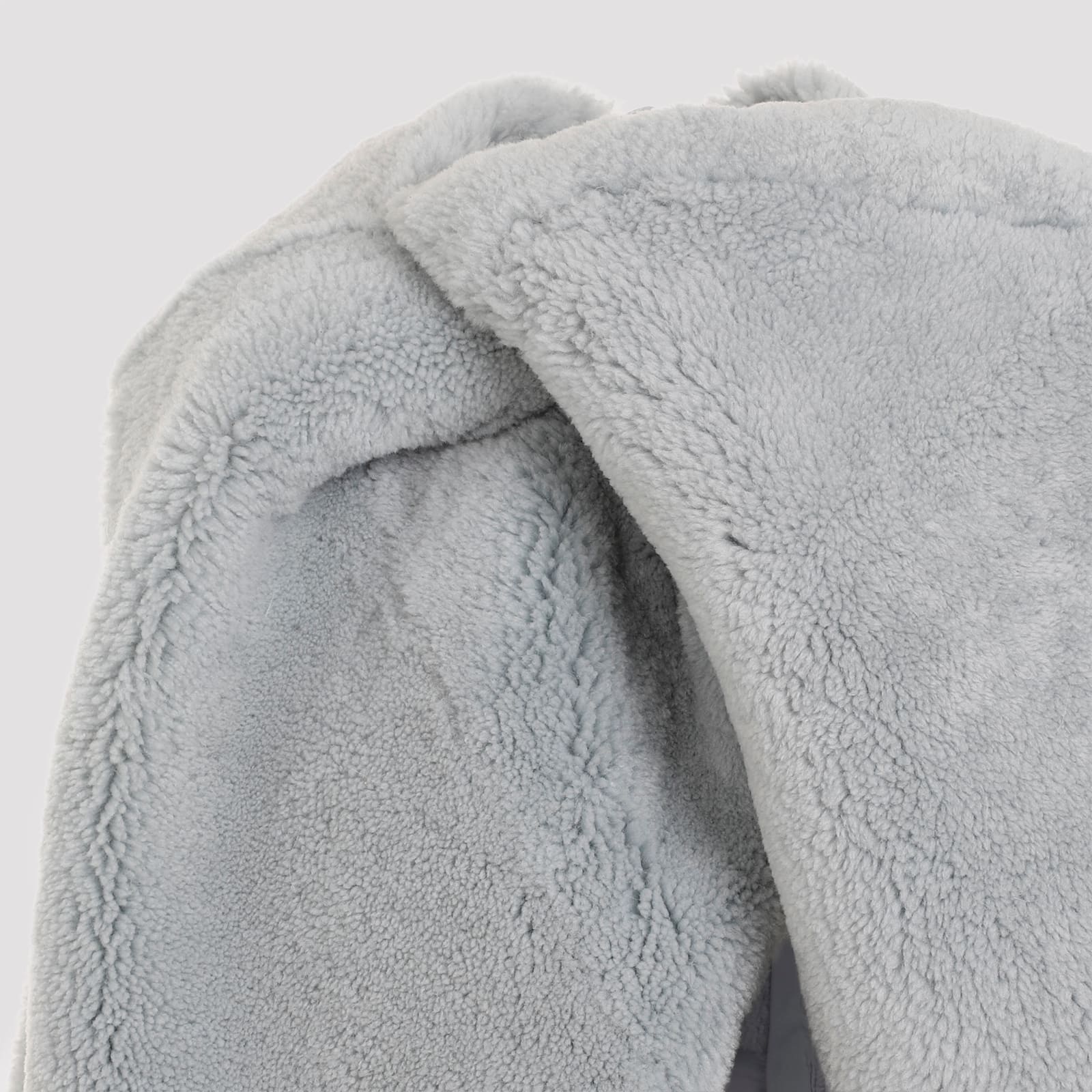 Shop Rick Owens Short Masto Shearling Cape In Pale Blue