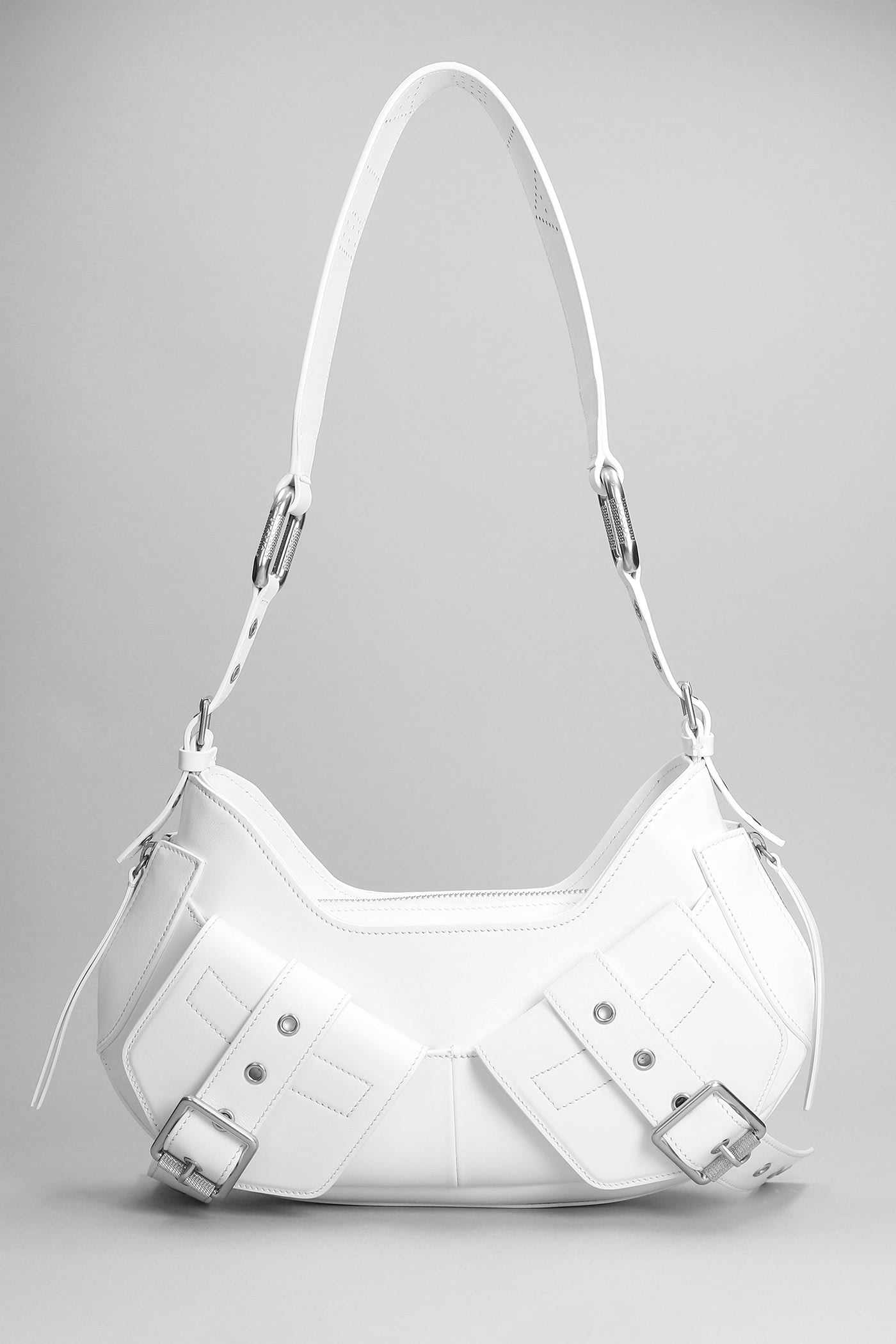 BIASIA SHOULDER BAG IN WHITE LEATHER