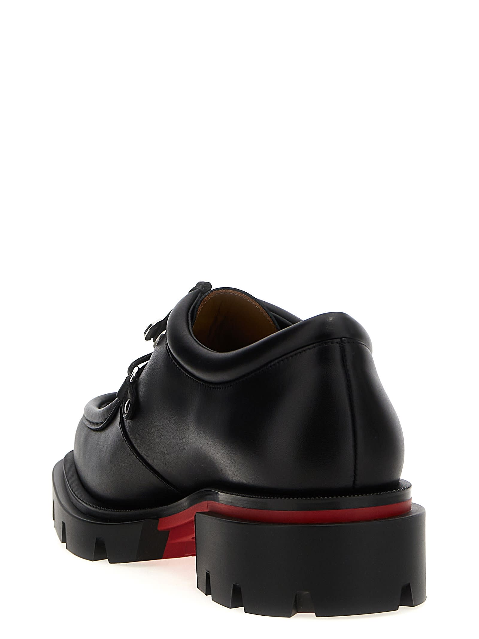 Shop Christian Louboutin Our Pabelito Lace Up Shoes In Black