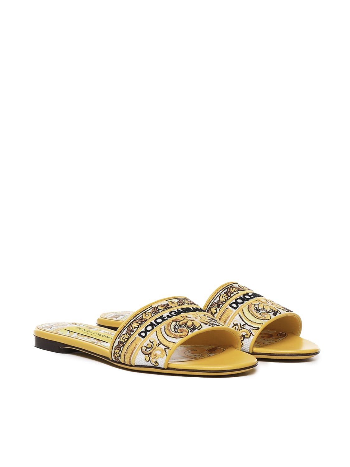 Shop Dolce & Gabbana Slides Majolica In Multicolour