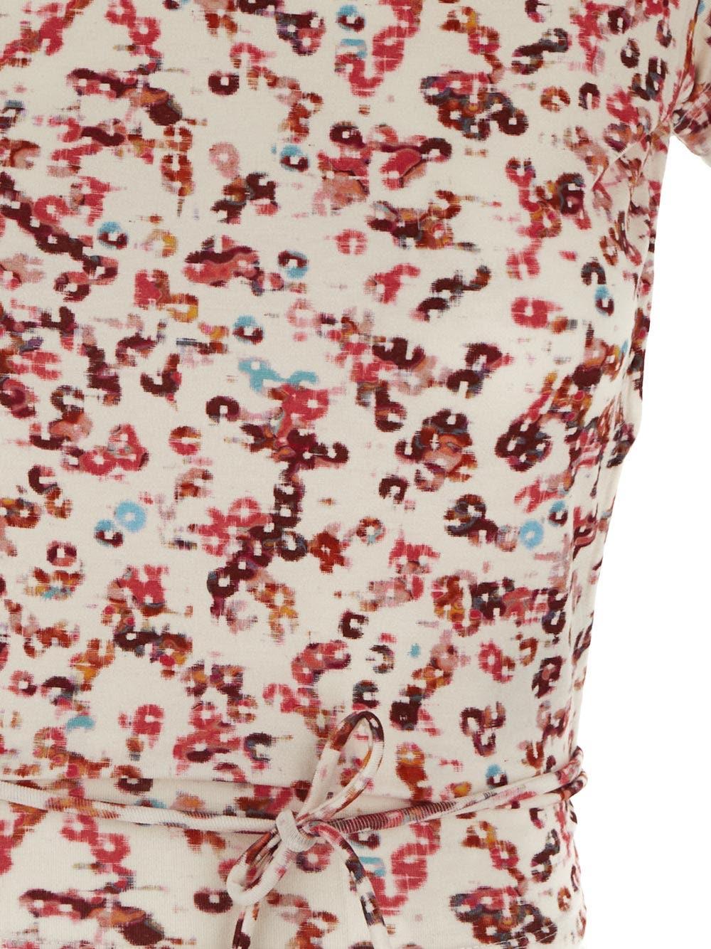 Isabel Marant Étoile Printed Stretch Viscose Juvia Top In 23ec
