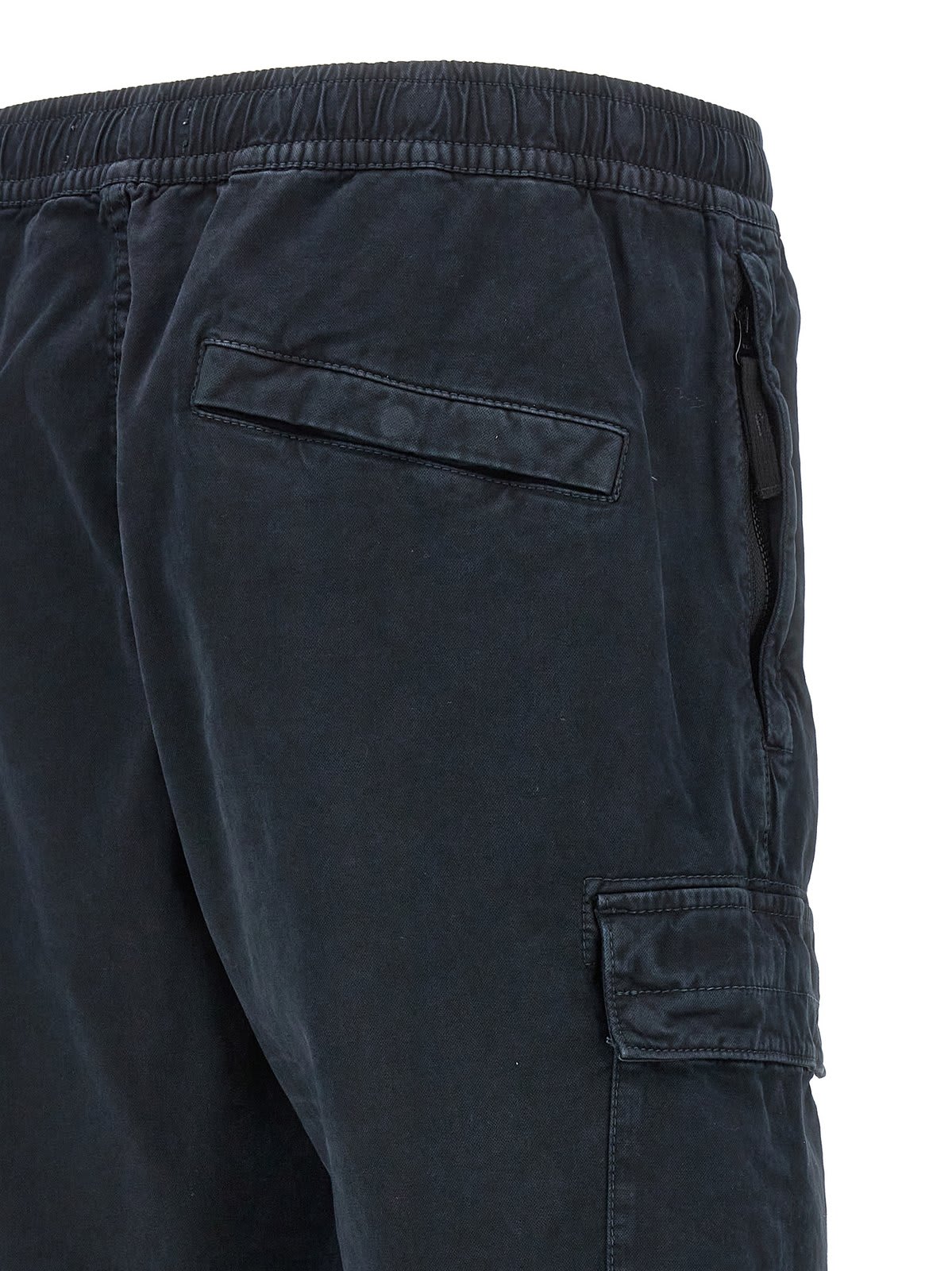 Shop Stone Island Regular Tapered Fit Cargo Pants In Blue