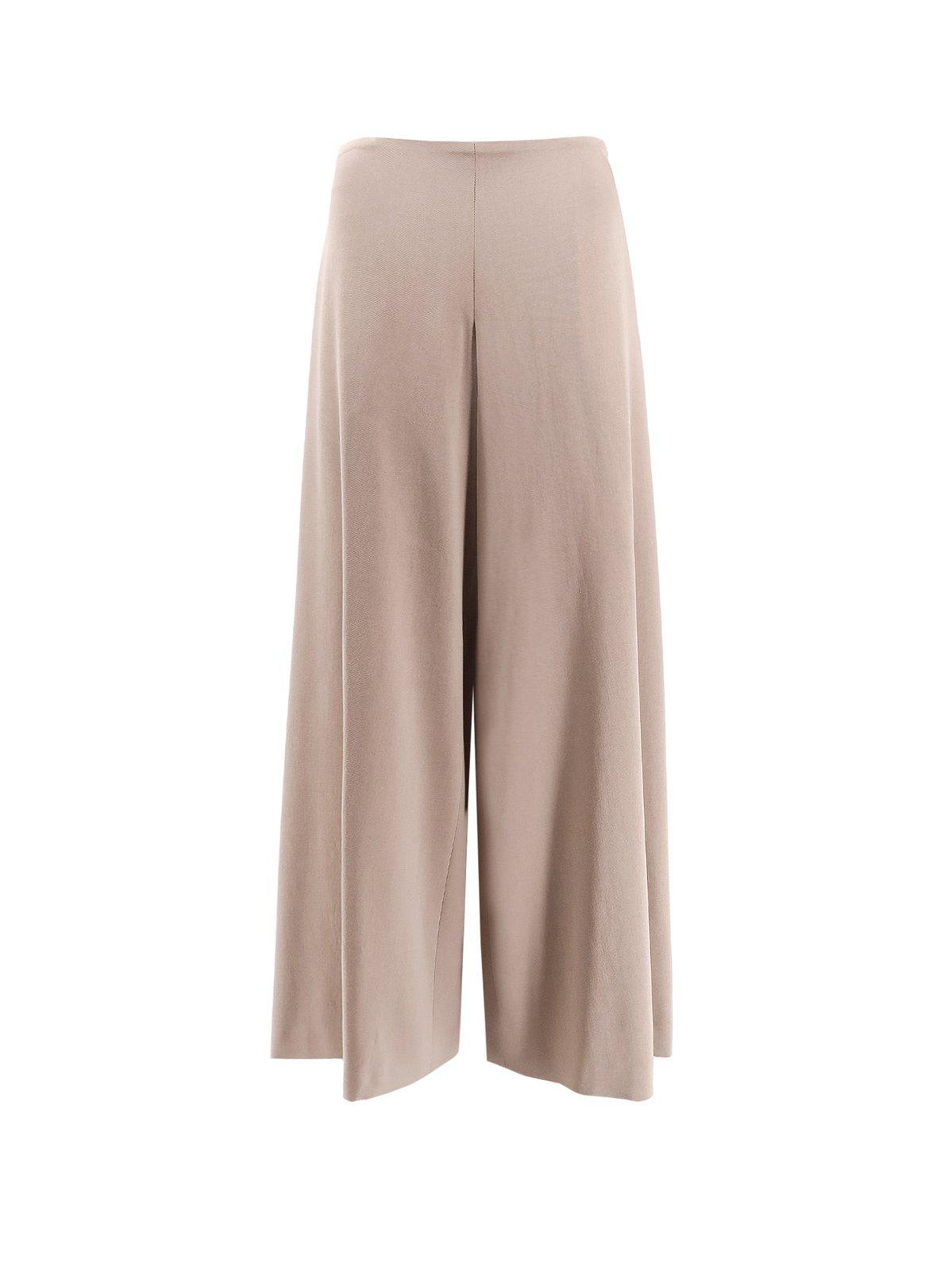 The Row Dela Mid-rise Wide-leg Pants In Greytaupe