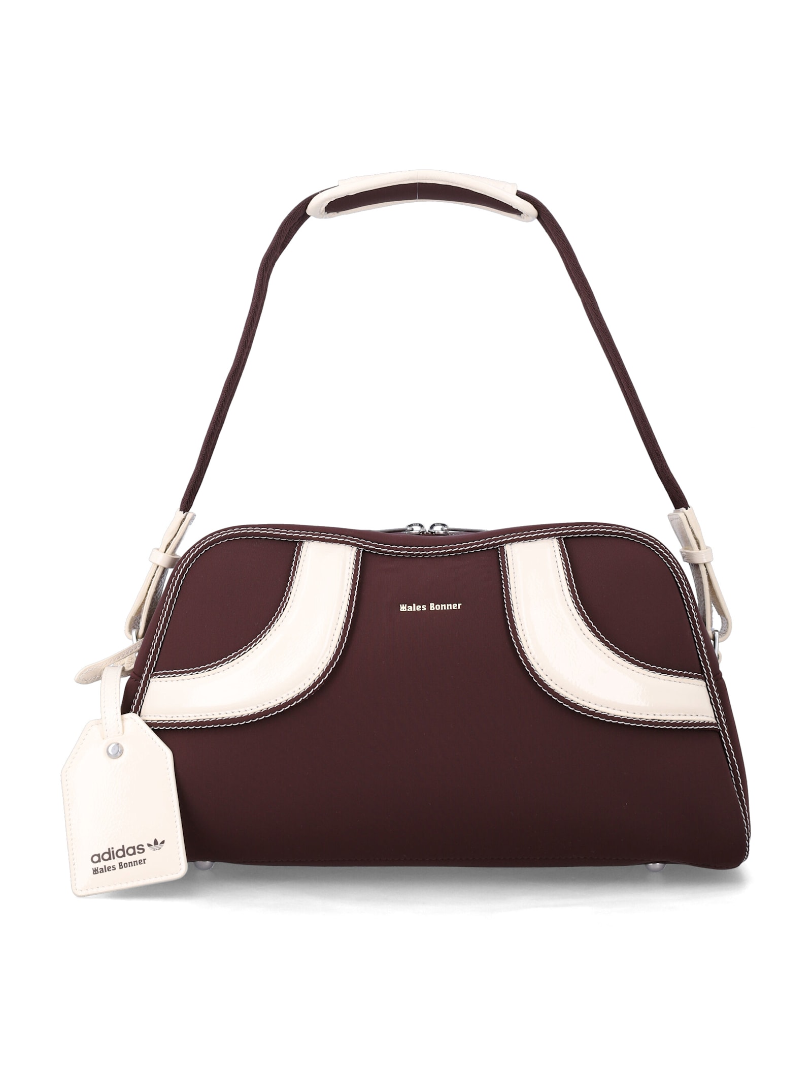 Adidas Originals Bowling Brown Fabric Bag In Burgundy