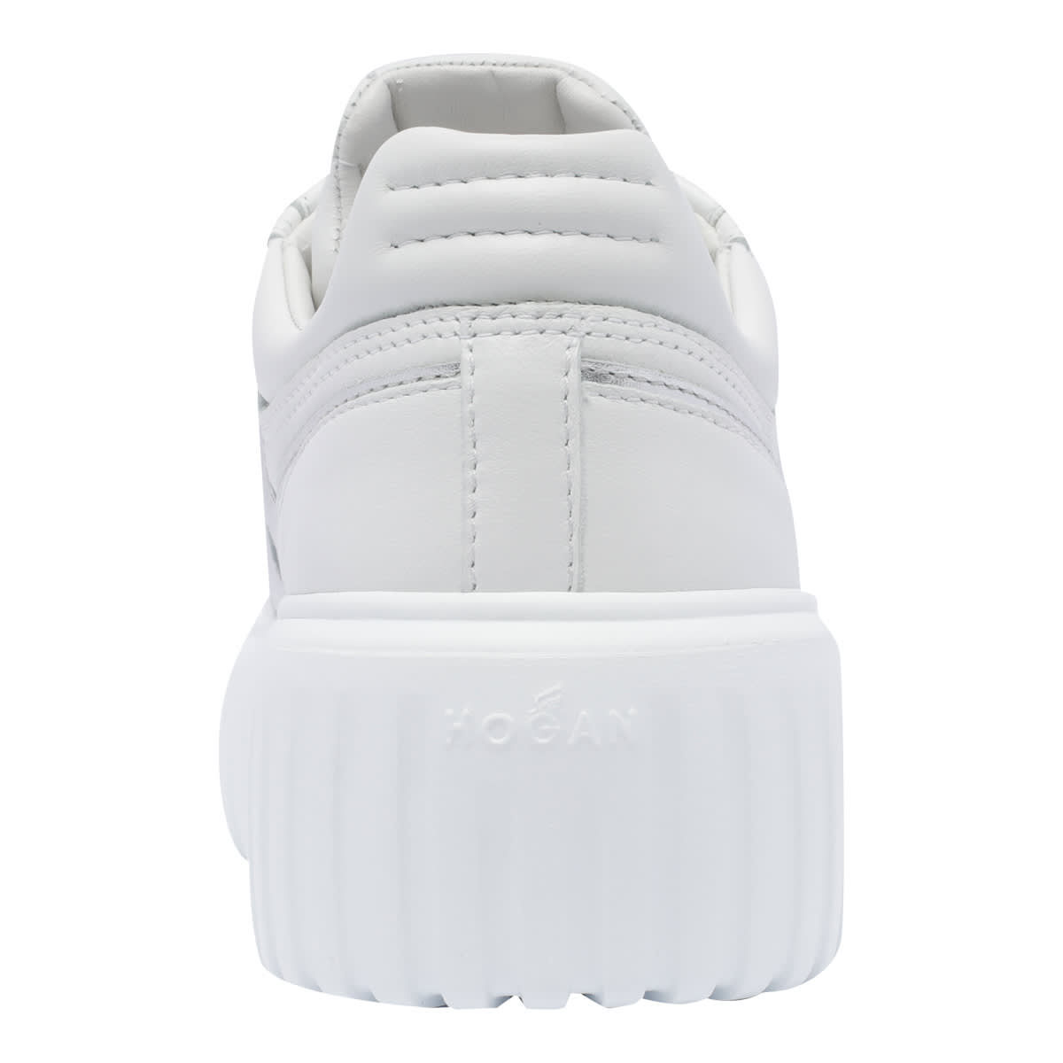Hogan H-stripes Leather Sneakers In White