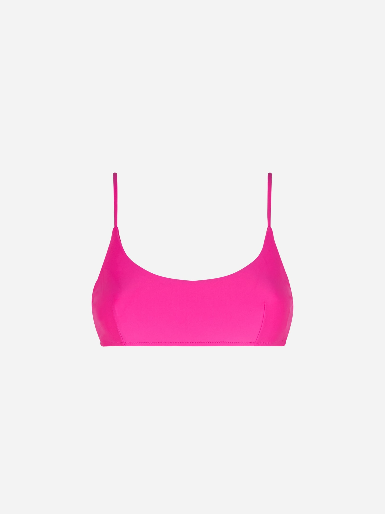 Shop Mc2 Saint Barth Woman Fuchsia Bralette Swimsuit In Pink