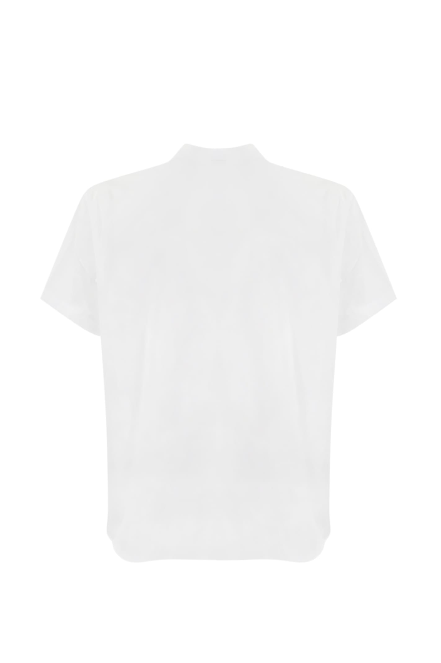 Shop Fay Cotton Shirt With Mandarin Collar In Bianco