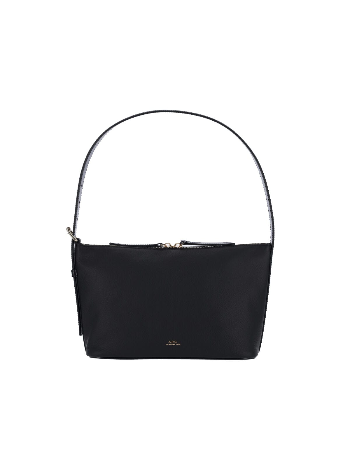 Apc A.p.c. Vera Grained Leather Shoulder Bag In Black