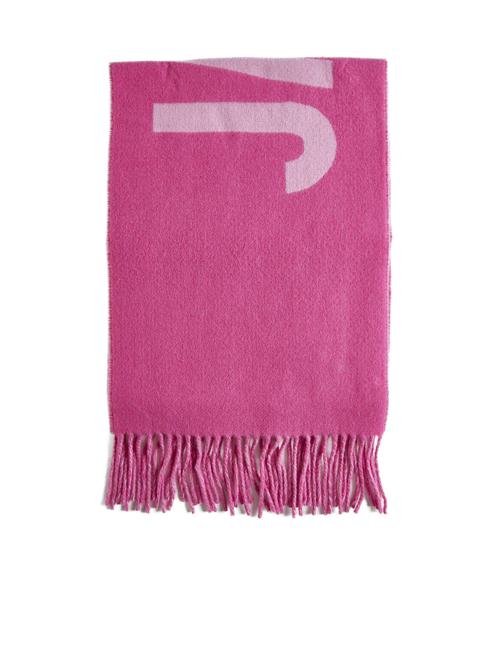 Jacquemus L'écharpe Jacqu-print 37x190cm Scarf In Multi Pink