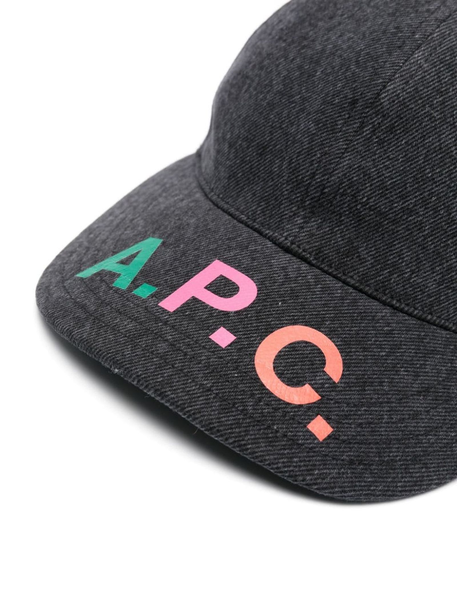 Shop Apc A.p.c. Hats Grey In Lze Washed Black