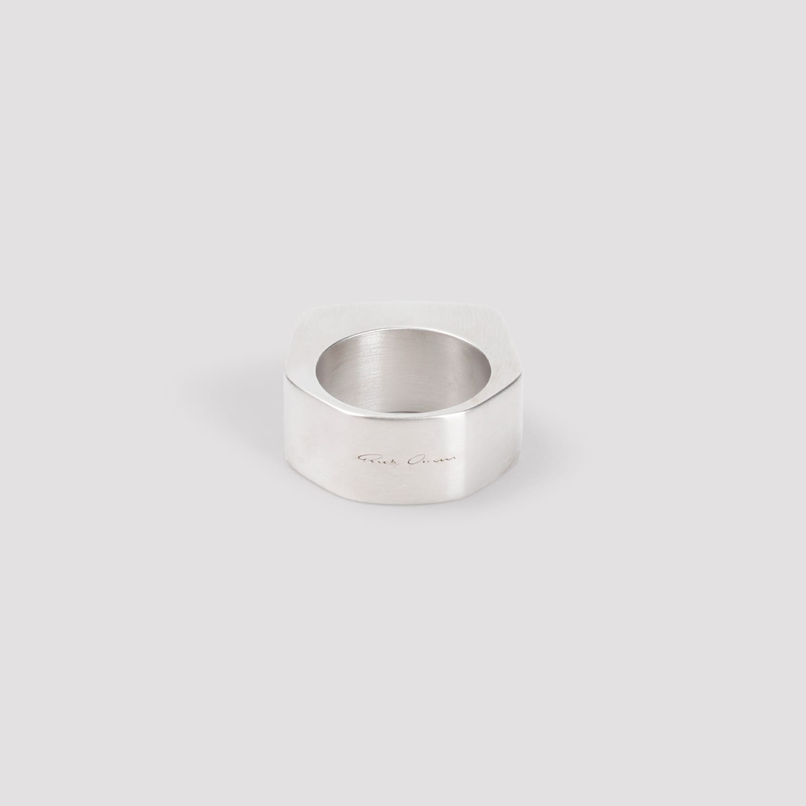 Shop Rick Owens Imploded Ring In Palladio