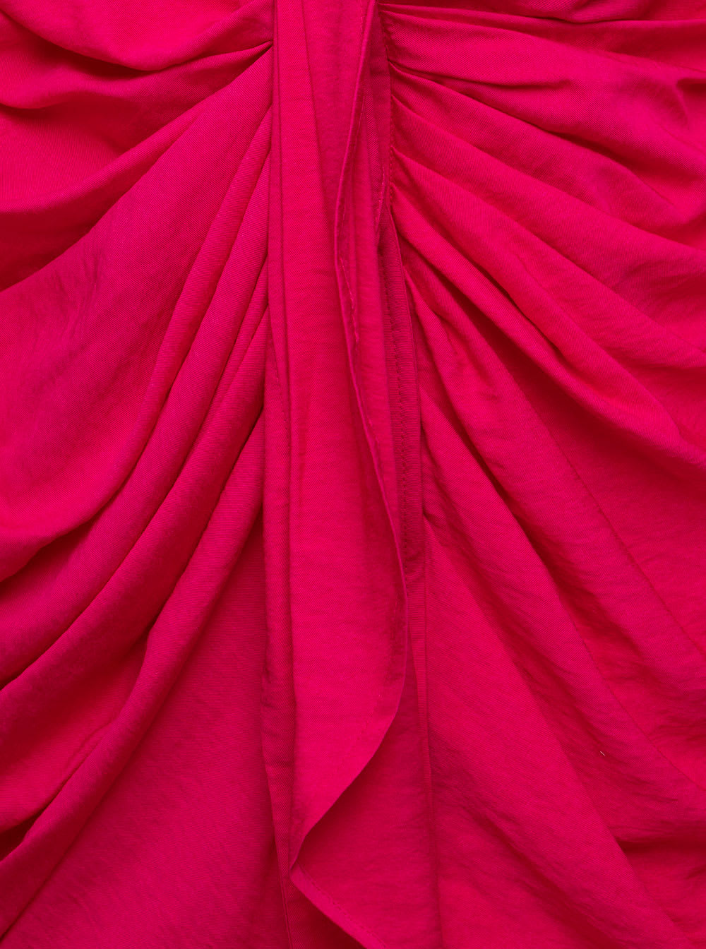 Shop Jacquemus La Robe Bahia Fuchsia Short Draped Shirt Dress In Viscose Woman  In Pink