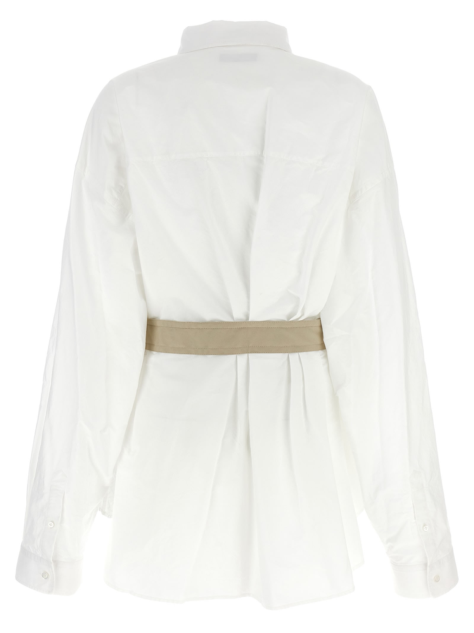 Shop Balenciaga Belt Shirt In White