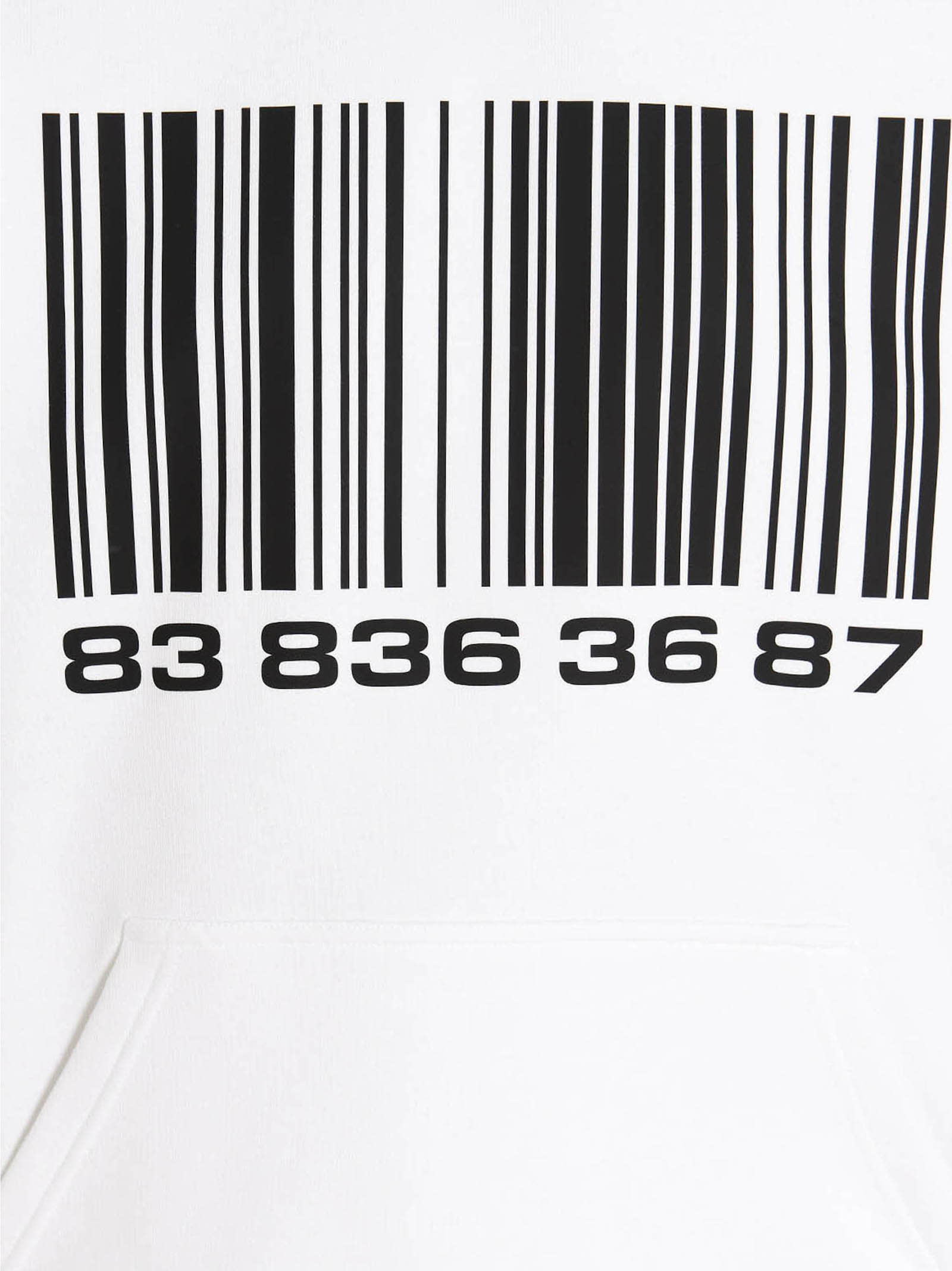 VTMNTS barcode-print cotton-blend Hoodie - Farfetch