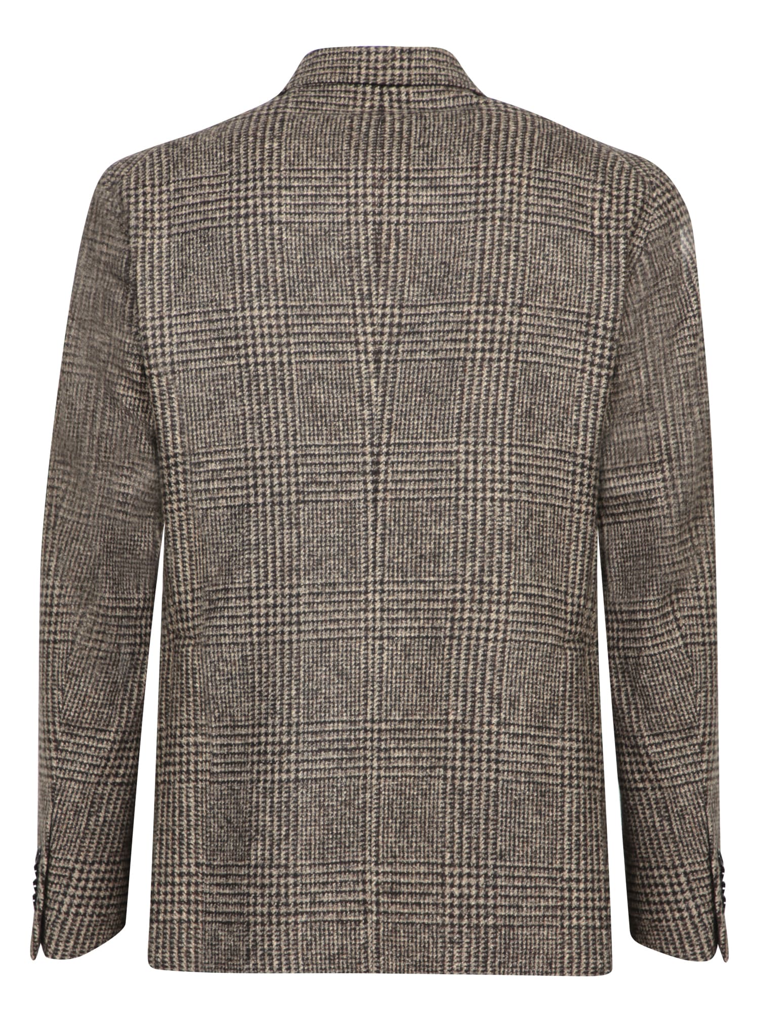 Shop Tagliatore Grey And Black Tweed Jacket