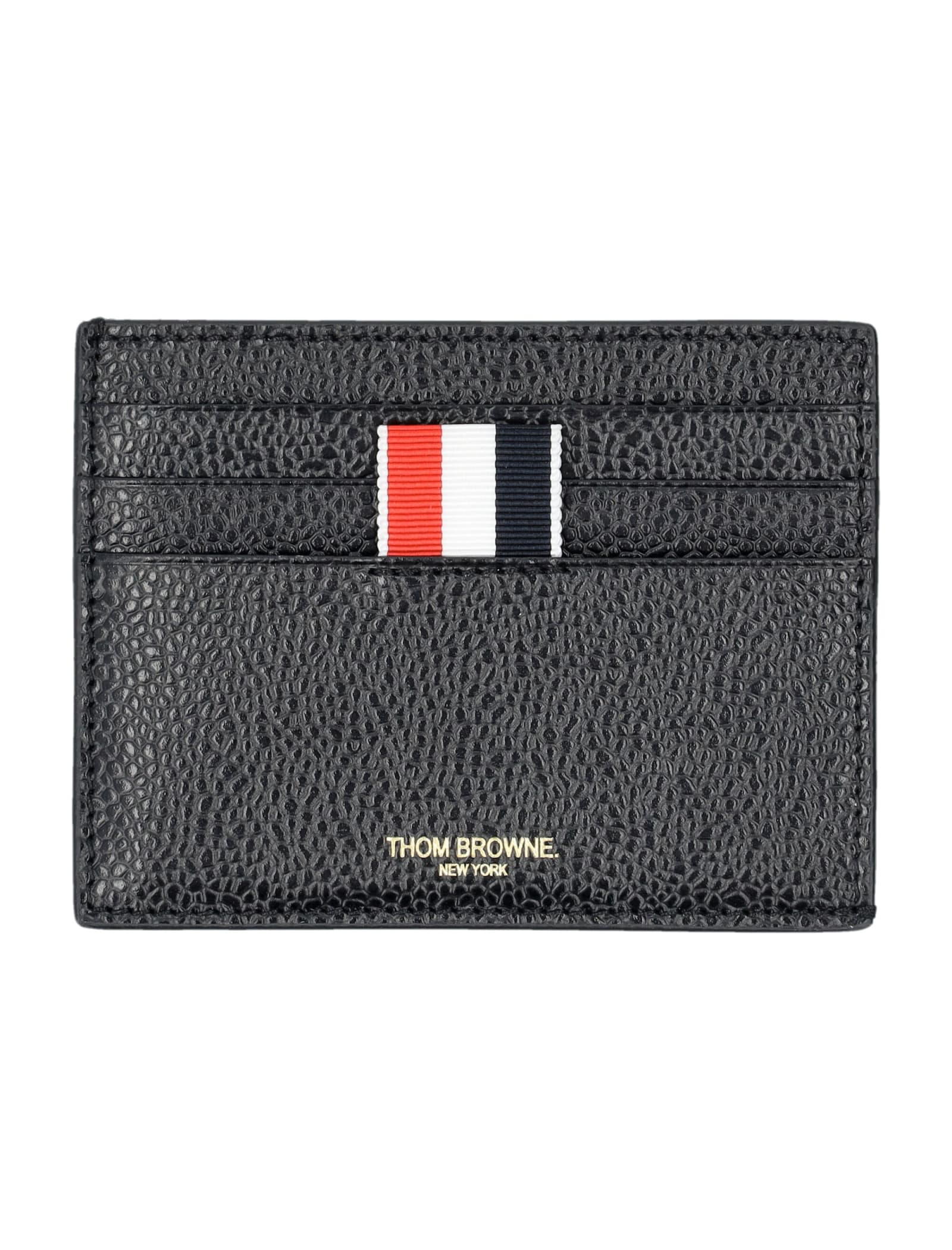 Shop Thom Browne Single Card Holder In Black