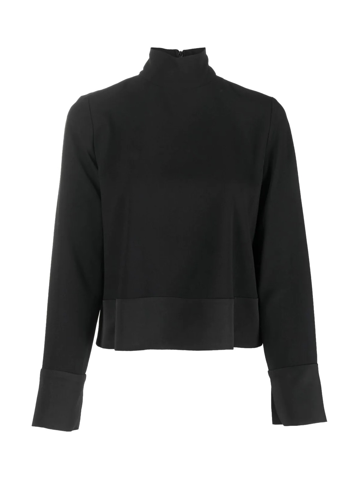 EMPORIO ARMANI TURTLENECK BLOUSE WITH SATIN BAND