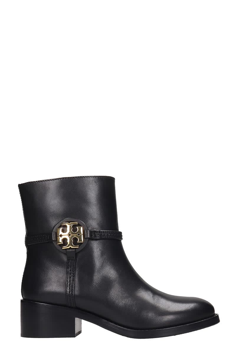 Tory Burch Hiller Combat Boots In Black Leather | ModeSens