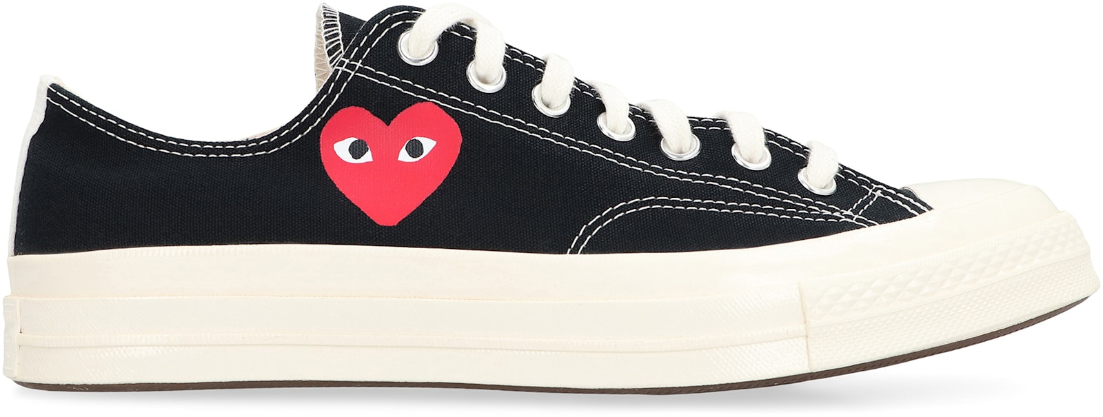 Comme Des Garçons Play Black Converse Edition Chuck 70 Og Single Heart Sneakers In Black