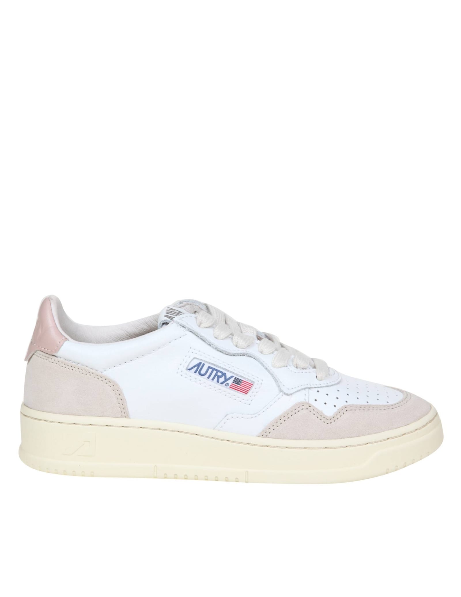 Autry Sneakers In Leather And Suede Color White In White