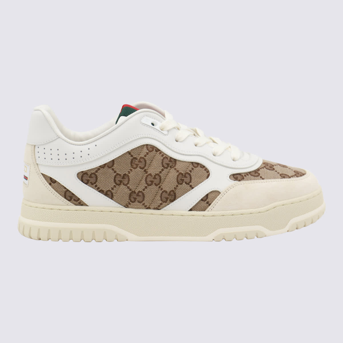 Shop Gucci Ivory Sneakers In White/beige