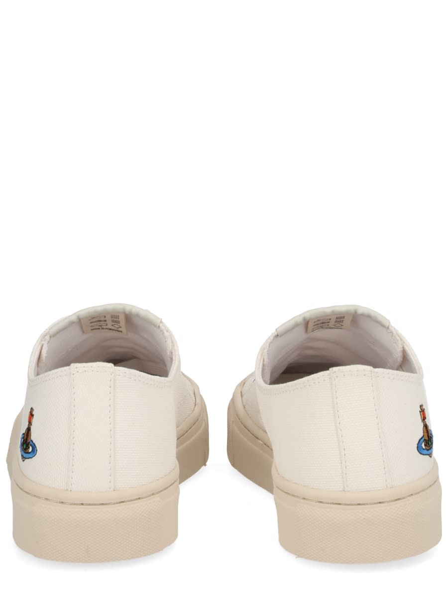 Vivienne Westwood Sneaker Low Top Plimsoll In White