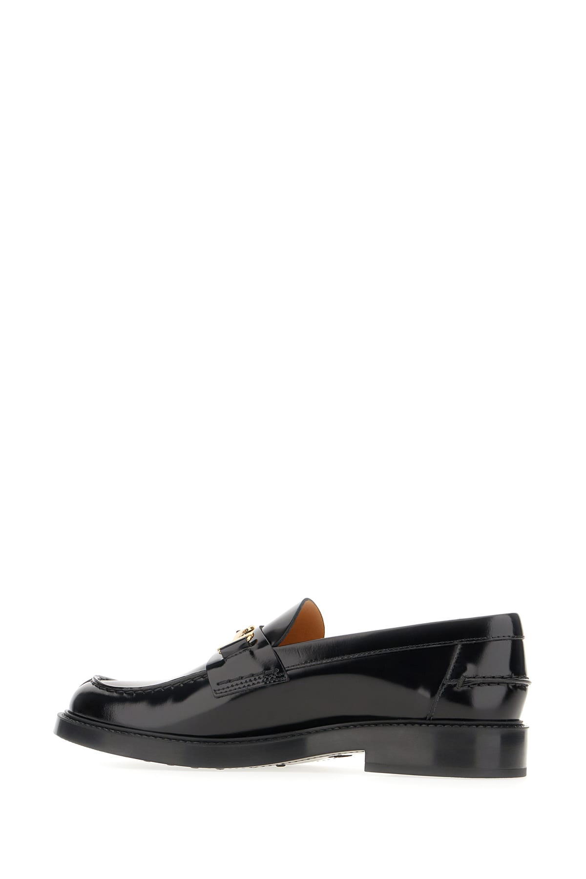 Shop Tod's Black Leather Loafers