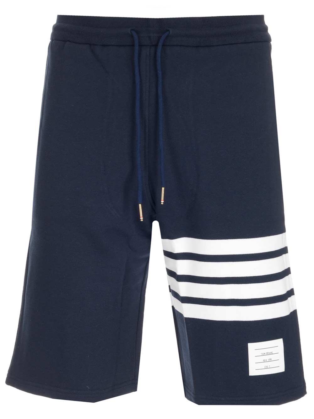 Shop Thom Browne Blue 4-bar Sweatshorts In Navy