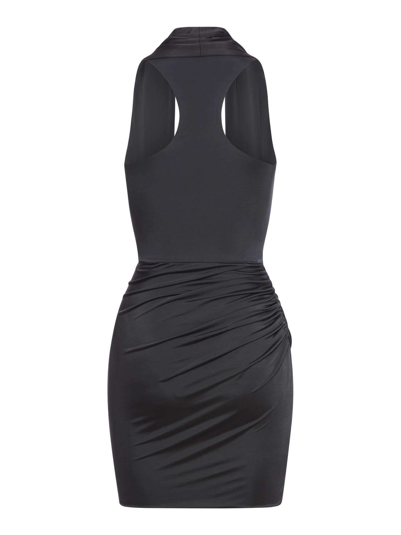 Shop Tom Ford Draped Cocktail Mini Dress In Black