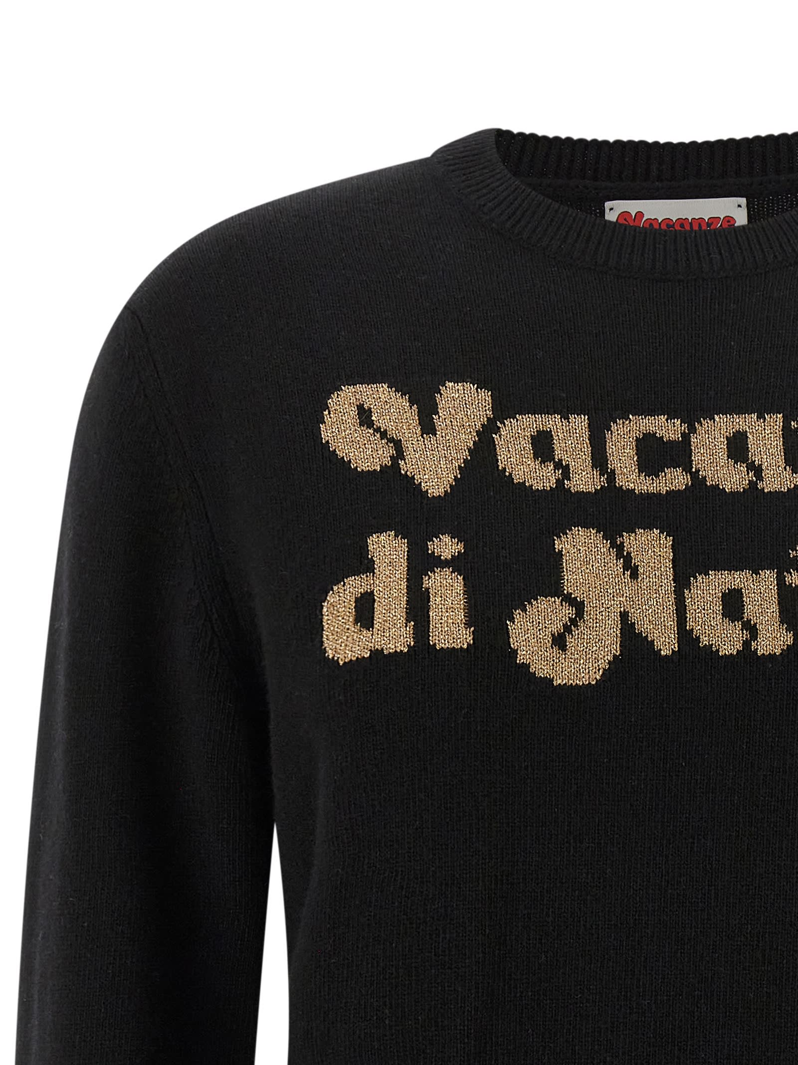 Mc2 Saint Barth New Queen-vacanze Di Natale Sweater Limited Ed. In Black