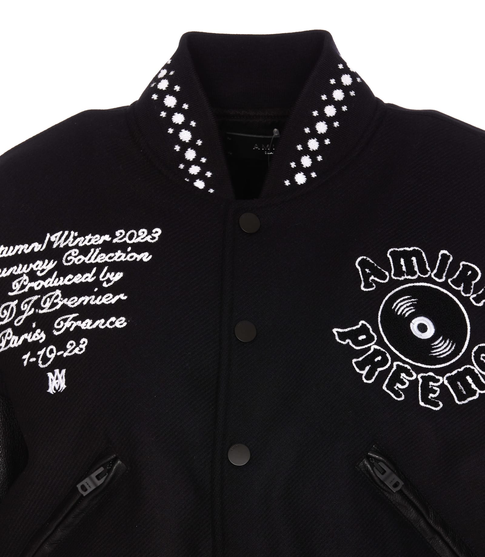 Shop Amiri Varsity Jacket In Black