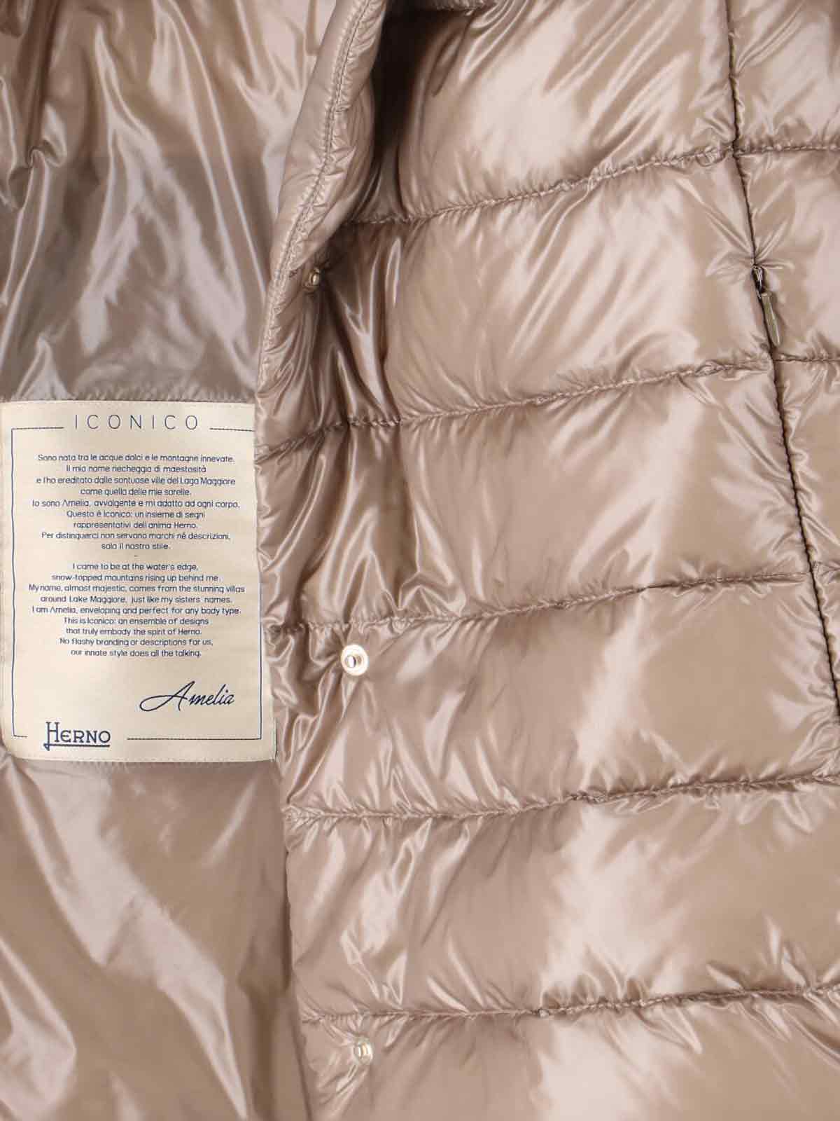 Herno Amelia Down Jacket In Gray