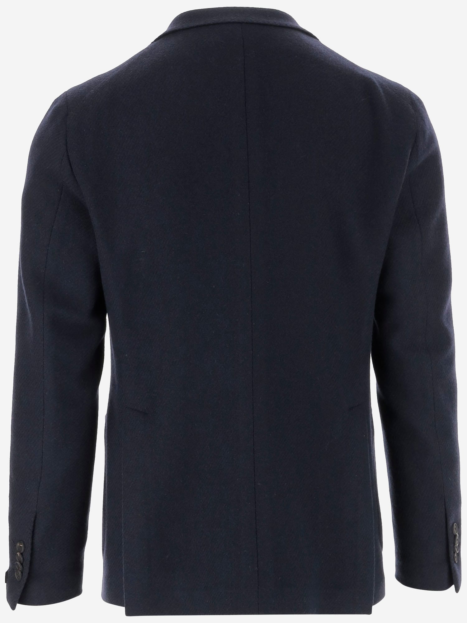 Tagliatore Single-breasted Virgin Wool And Cashmere Blazer In Blue