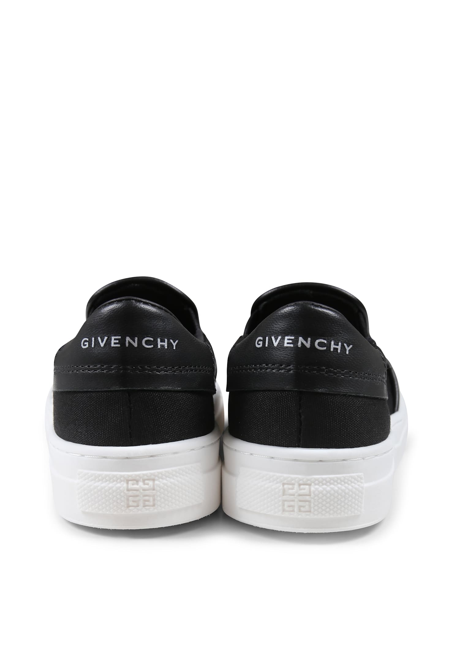 Givenchy Black Sneakers For Kids With 4g Motif In Black