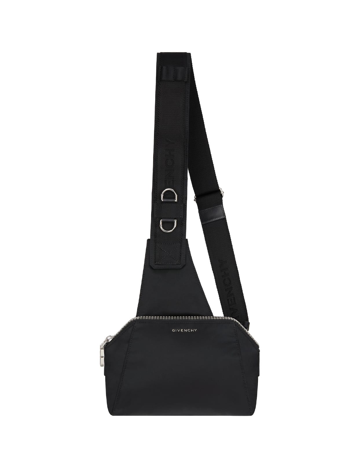 Givenchy Small Antigona Shoulder Bag In Black Nylon