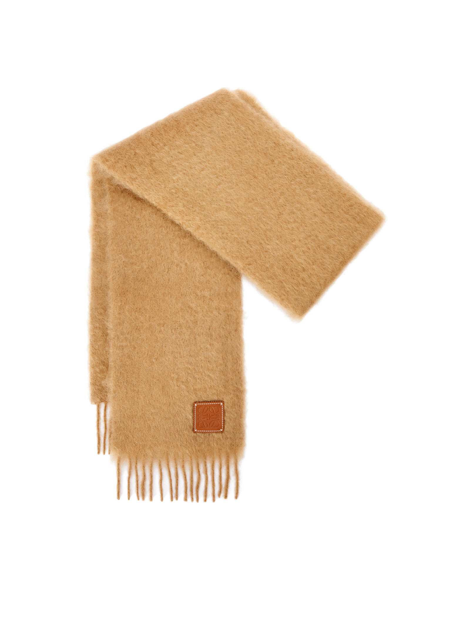 Shop Loewe Scarf In Camel