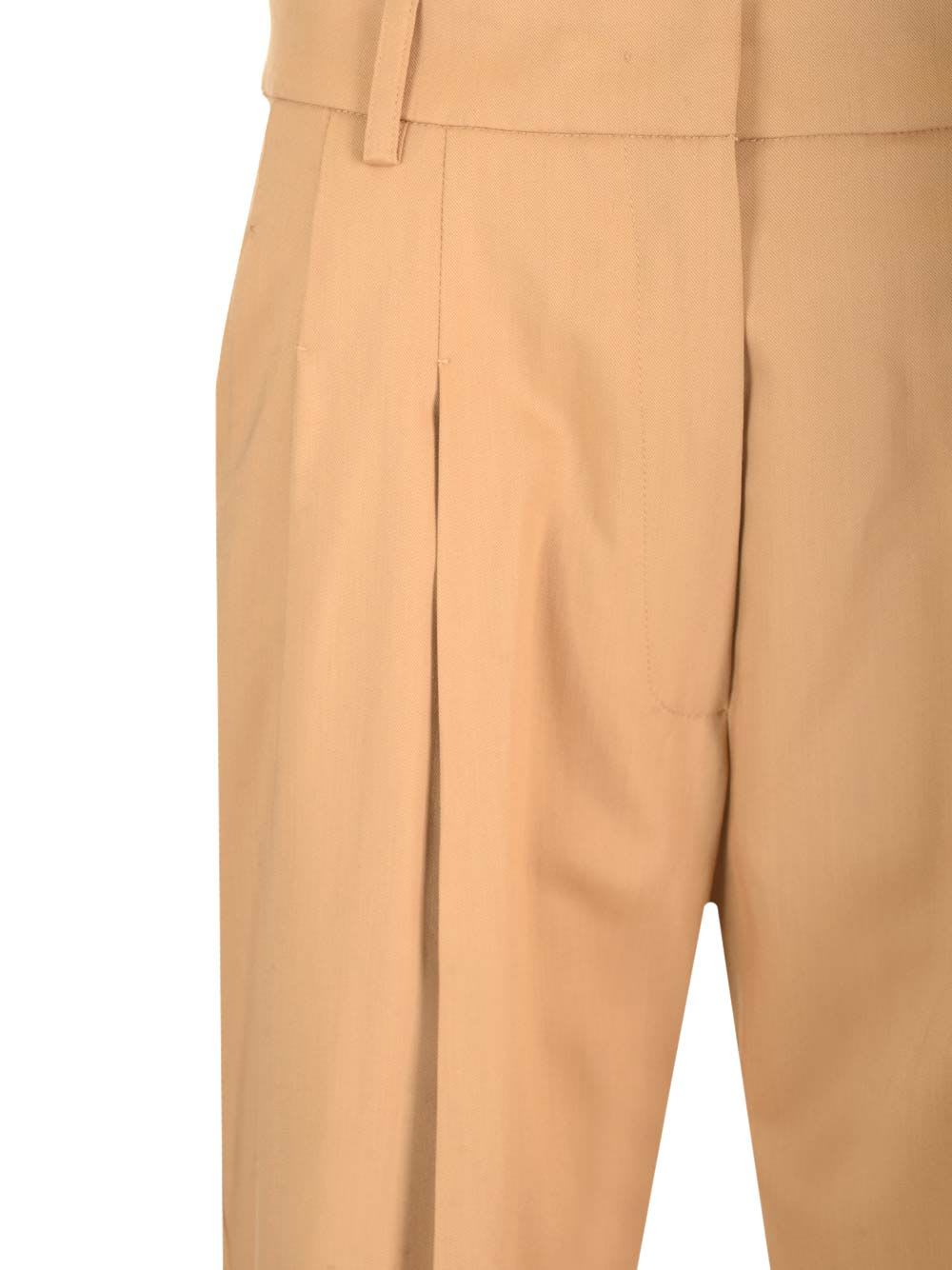Shop Forte Forte Viscose Wool Twill Pinces Pants In Cachemire