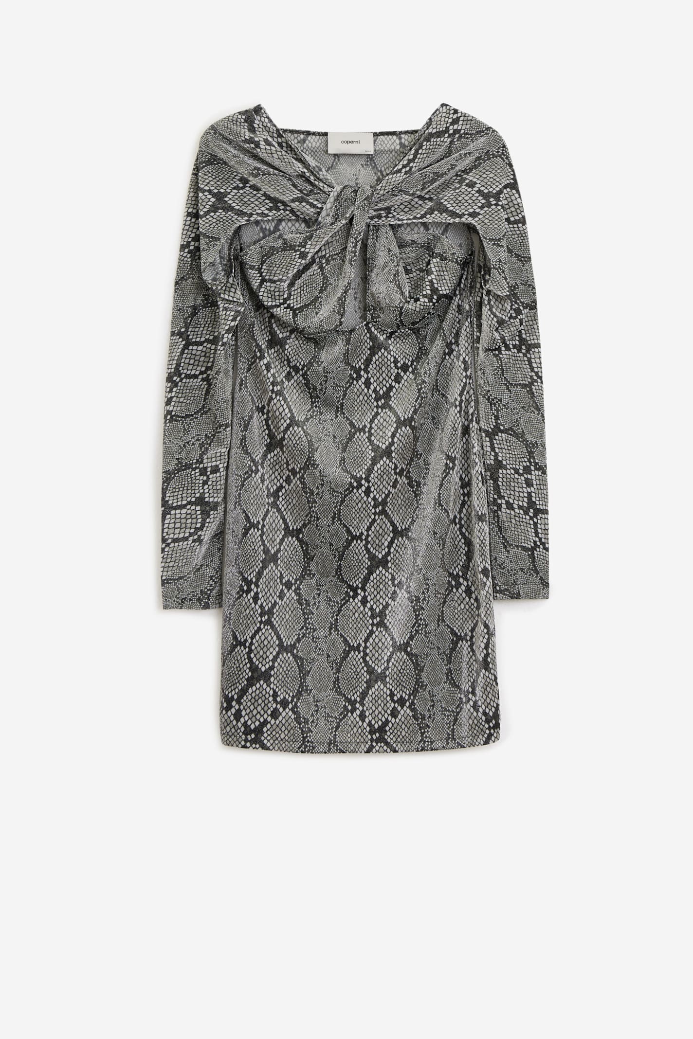 Shop Coperni Twisted Cut Out Dress In Pri Print Snake