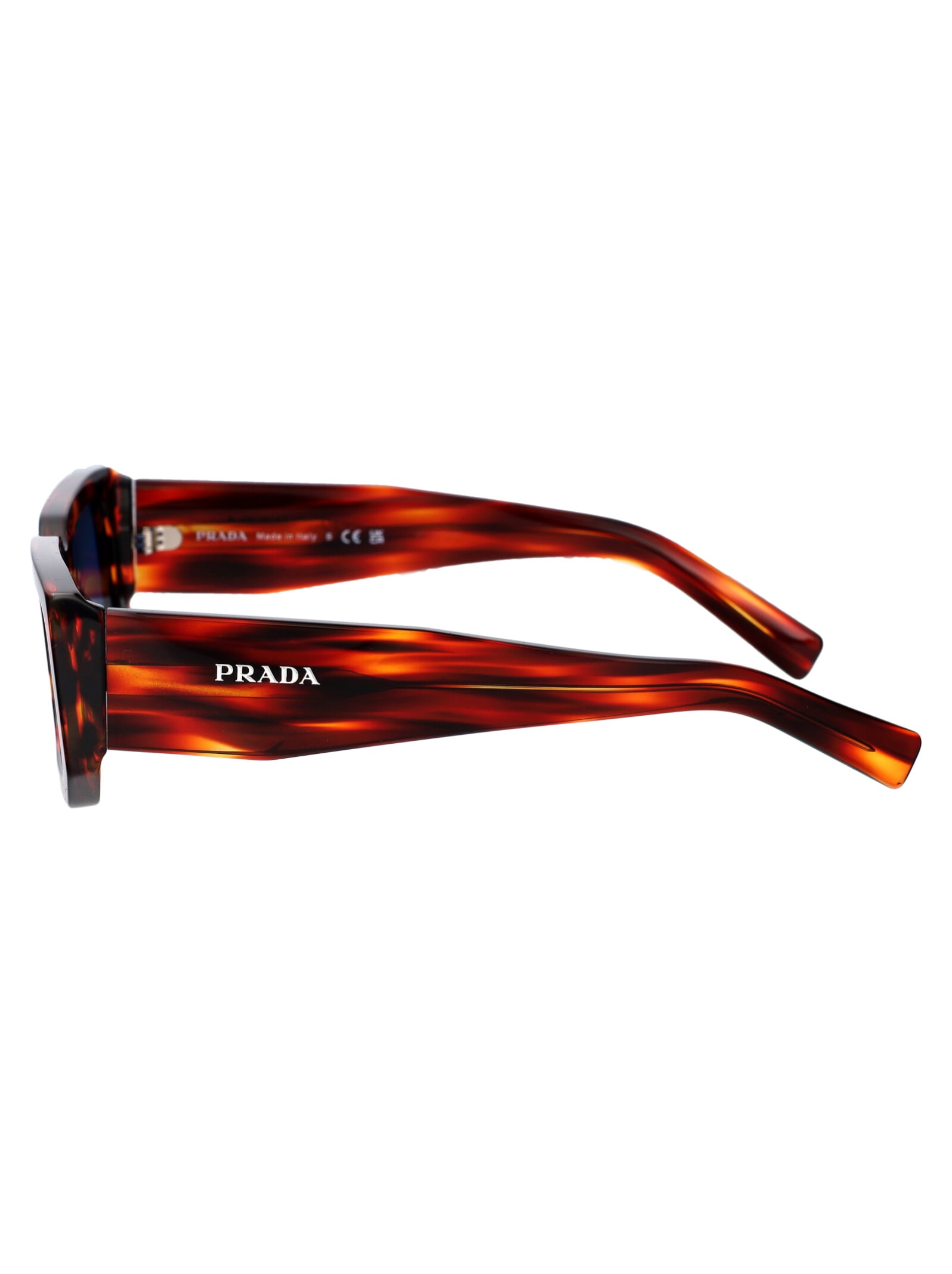 Shop Prada 0pr 06ys Sunglasses In 17r06a Striped Radica