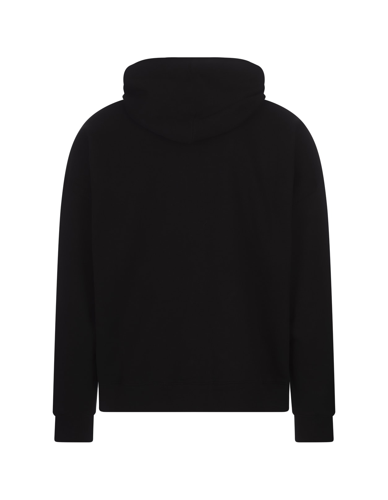 Shop Palm Angels Black Hoodie With Front Studded Monogram