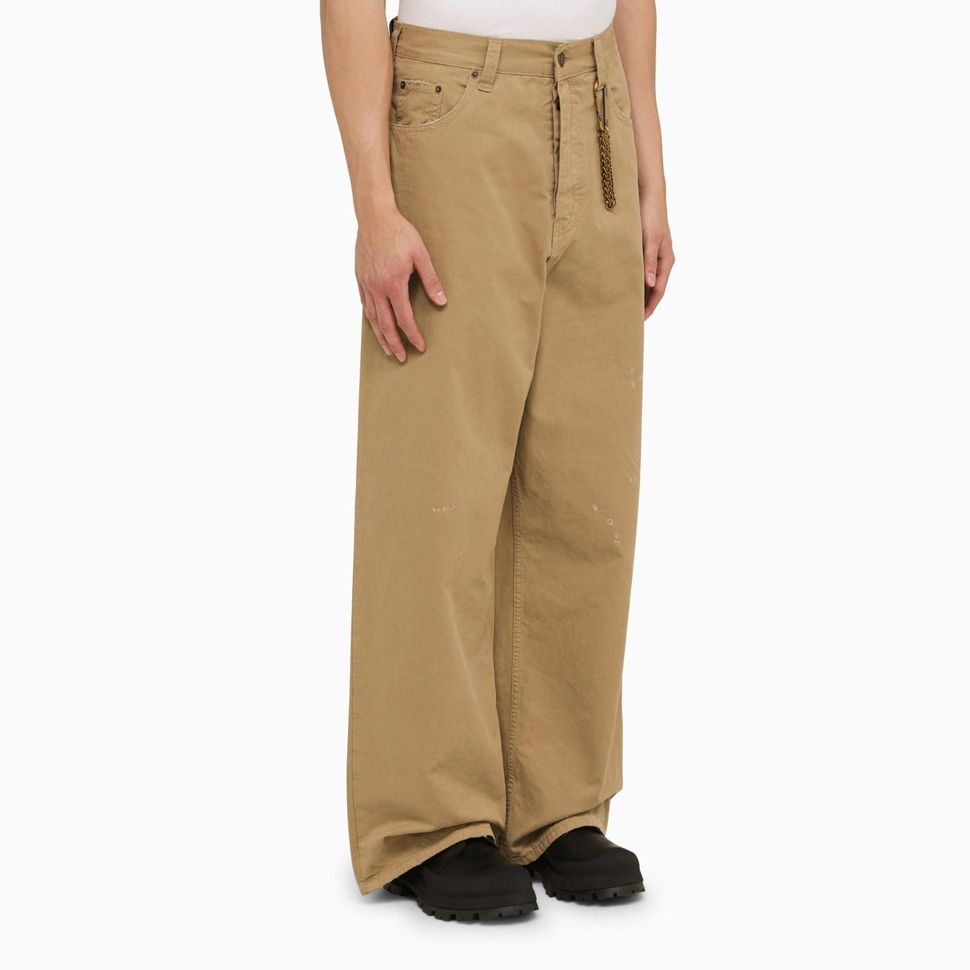 Shop Darkpark Beige Ray Trousers