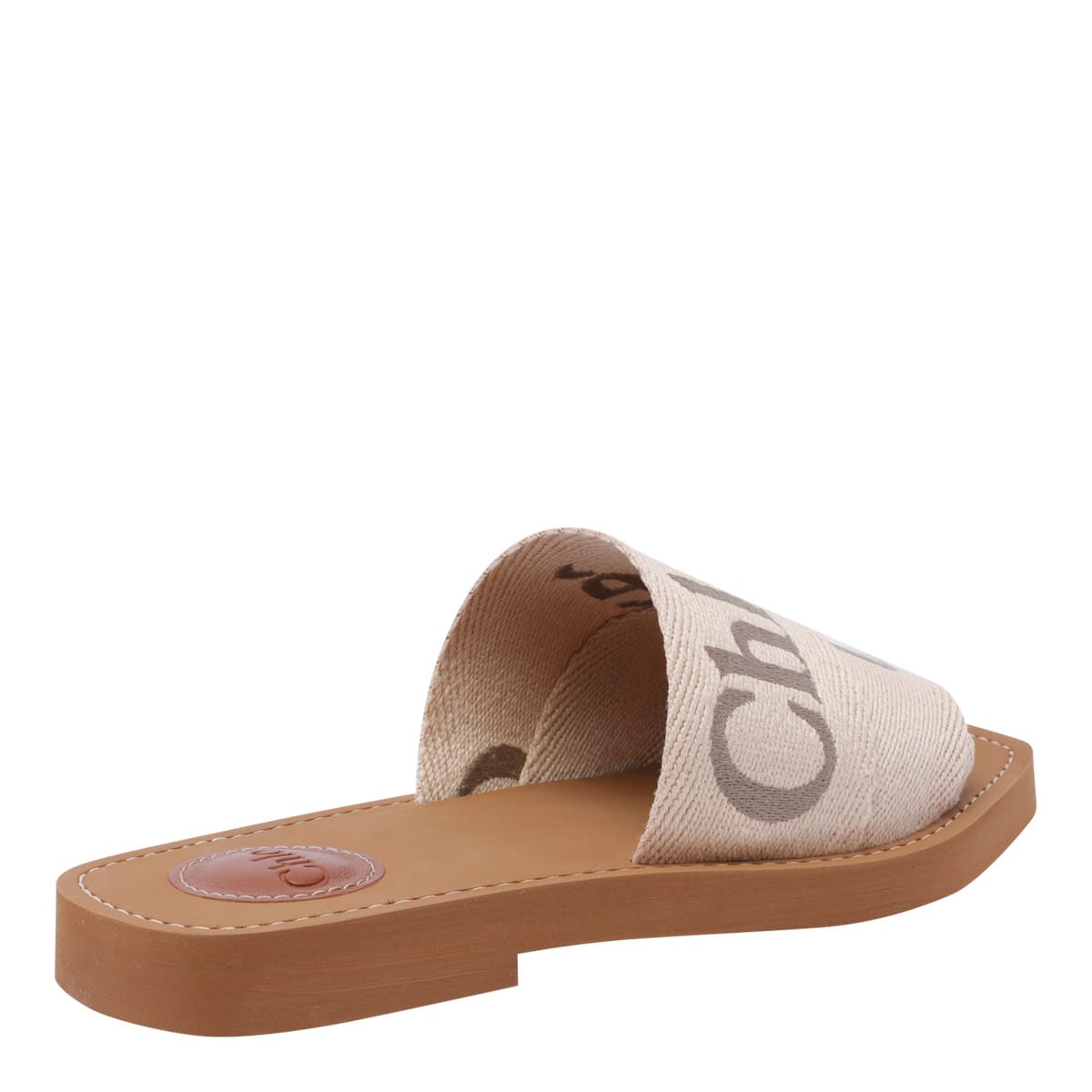 Shop Chloé Woody Sandals In Beige