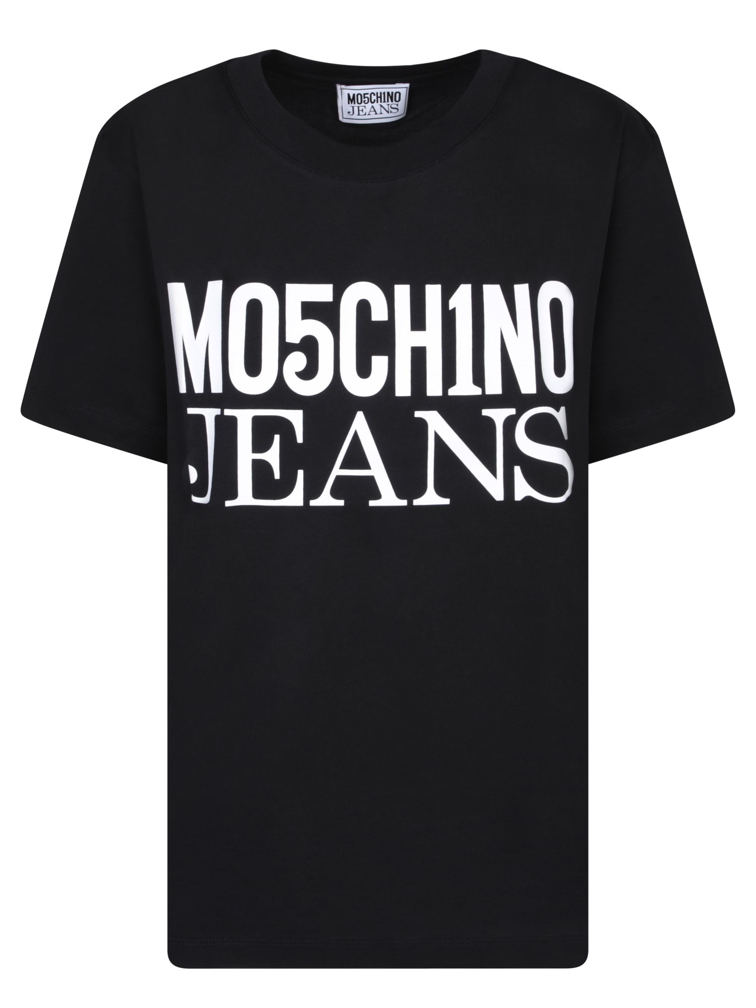 Moschino Black Cotton Logo T-shirt